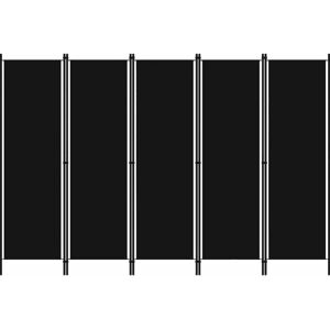 vidaXL 5-Panel Room Divider Black 250x180 cm - Room Divider vidaXL 5-Panel Room Divider Black 250x180 cm - Room Divider