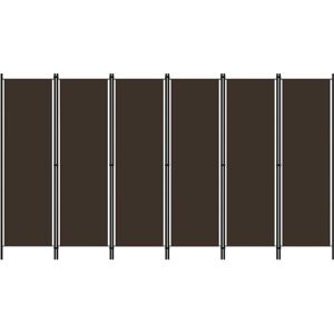 vidaXL 6-Panel Room Divider Brown 300x180 cm Wall Partition Screen Separator - Room Divider vidaXL 6-Panel Room Divider Brown 300x180 cm Wall Partition Screen Separator - Room Divider