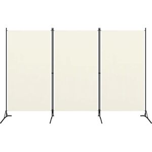 vidaXL 3-Paneelinen Huoneenjakaja Kermainen Valkoinen 260cm Seinän Jakaja vidaXL 3-Paneelinen Huoneenjakaja Kermainen Valkoinen 260cm Seinän Jakaja