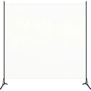 vidaXL 175x180 cm Cream White Fabric Room Divider - Room Divider vidaXL 175x180 cm Cream White Fabric Room Divider - Room Divider