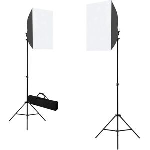 vidaXL Fotostudio Set met Softbox Lampen en Achtergrond vidaXL Fotostudio Set met Softbox Lampen en Achtergrond
