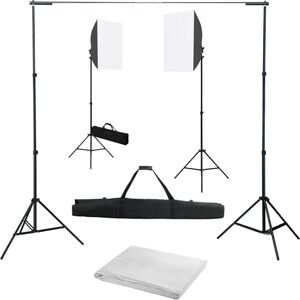 vidaXL Fotostudio Kit met softbox-verlichting en achtergrond vidaXL Fotostudio Kit met softbox-verlichting en achtergrond
