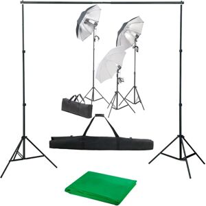 Kit Studio Photo vidaXL avec Lumières et Fond Kit Studio Photo vidaXL avec Lumières et Fond