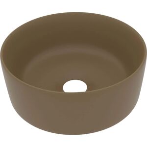 vidaXL Luxury Round Cream Ceramic Washbasin - Washbasin vidaXL Luxury Round Cream Ceramic Washbasin - Washbasin