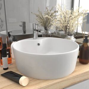 vidaXL Luxury Washbasin with Overflow Matt White 36x13 cm Ceramic - Washbasin vidaXL Luxury Washbasin with Overflow Matt White 36x13 cm Ceramic - Washbasin