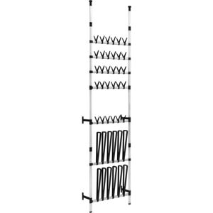 vidaXL Telescopic Shoe Rack with Rods Aluminium - Shoe Rack vidaXL Telescopic Shoe Rack with Rods Aluminium - Shoe Rack