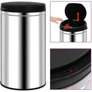 vidaXL Automatic Sensor Trash Can 60 L Stainless Steel - Trash Can vidaXL Automatic Sensor Trash Can 60 L Stainless Steel - Trash Can