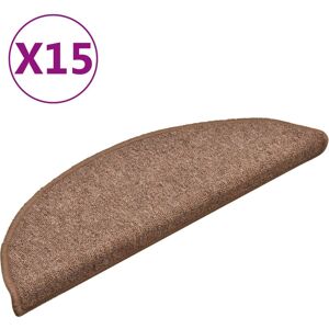 vidaXL 15x Carpet Stair Treads Brown Stair Step Rug Protection Cover Decor vidaXL 15x Carpet Stair Treads Brown Stair Step Rug Protection Cover Decor