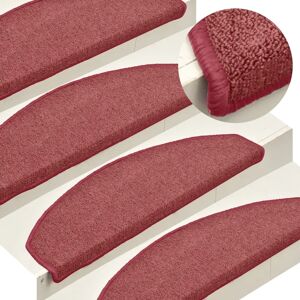 vidaXL 15x Carpet Stair Treads Red - Stair Step Rug Protection vidaXL 15x Carpet Stair Treads Red - Stair Step Rug Protection