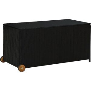 vidaXL 130x65x115 cm Poly Rattan - Black vidaXL 130x65x115 cm Poly Rattan - Black