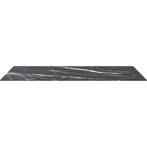 vidaXL 322276 Black Tempered Glass Marble Dining Tabletop - Tabletop vidaXL 322276 Black Tempered Glass Marble Dining Tabletop - Tabletop