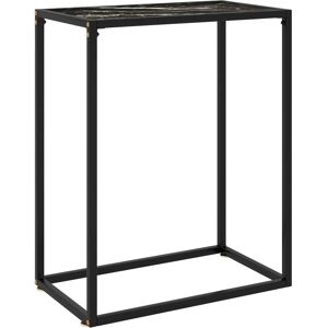 vidaXL Console Table Black 60x35x75 cm Tempered Glass - Console Table vidaXL Console Table Black 60x35x75 cm Tempered Glass - Console Table