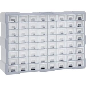 vidaXL Nova - Organisateur multi-tiroirs - 64 tiroirs - 52x16x37,5 cm - Gris - Publicité vidaXL Nova - Organisateur multi-tiroirs - 64 tiroirs - 52x16x37,5 cm - Gris - Publicité