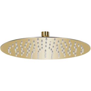 vidaXL Stainless Steel 25 cm Round Gold Shower Head - Bathroom Accessory vidaXL Stainless Steel 25 cm Round Gold Shower Head - Bathroom Accessory