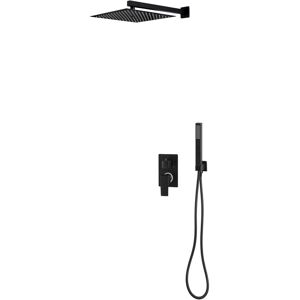 vidaXL Black Stainless Steel Shower System - Bathroom Accessory vidaXL Black Stainless Steel Shower System - Bathroom Accessory