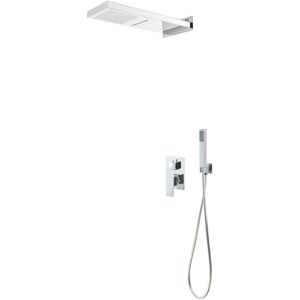 vidaXL Stainless Steel Shower System 201 Silver - Bathroom Shower Set vidaXL Stainless Steel Shower System 201 Silver - Bathroom Shower Set