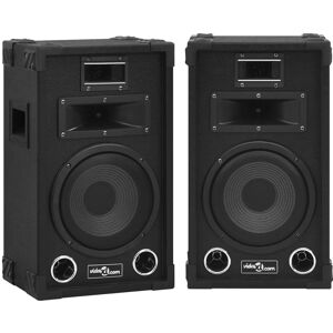 vidaXL 2x Professionelle Passive HiFi Bühnenlautsprecher 800 W Schwarz - Bühnenlautsprecher vidaXL 2x Professionelle Passive HiFi Bühnenlautsprecher 800 W Schwarz - Bühnenlautsprecher