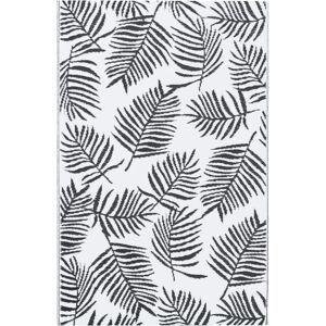 vidaXL Outdoor Carpet White and Black 160x230 cm PP Terrace Rug vidaXL Outdoor Carpet White and Black 160x230 cm PP Terrace Rug