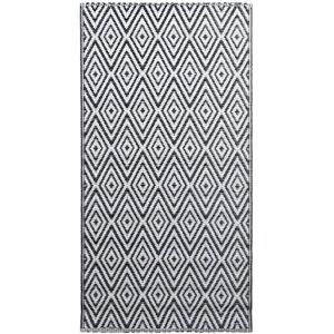 vidaXL Outdoor Carpet White and Black 80x150 cm - Outdoor Carpet vidaXL Outdoor Carpet White and Black 80x150 cm - Outdoor Carpet
