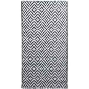 vidaXL Outdoor Carpet White and Black 120x180 cm PP Balcony Rug Patio Blanket - Outdoor Carpet vidaXL Outdoor Carpet White and Black 120x180 cm PP Balcony Rug Patio Blanket - Outdoor Carpet