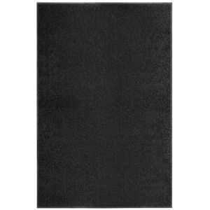 vidaXL Black Washable Indoor Outdoor Doormat - Home Garden Entrance Rug vidaXL Black Washable Indoor Outdoor Doormat - Home Garden Entrance Rug