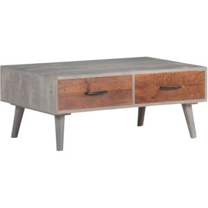 vidaXL 321808 Coffee Table Grey Solid Mango Wood - Coffee Table vidaXL 321808 Coffee Table Grey Solid Mango Wood - Coffee Table