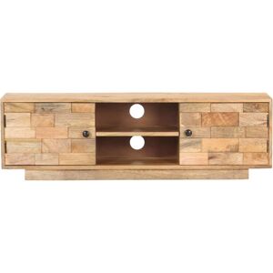 vidaXL Solid Mango Wood TV Cabinet - Classic Style, 116x30x35 cm vidaXL Solid Mango Wood TV Cabinet - Classic Style, 116x30x35 cm