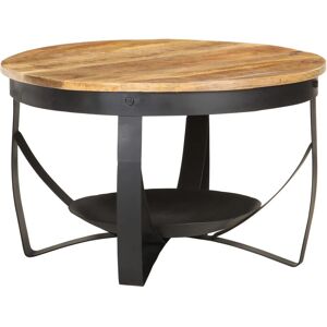 vidaXL Couchtisch Ø68x43 cm Rough Mango Holz - Beistelltisch vidaXL Couchtisch Ø68x43 cm Rough Mango Holz - Beistelltisch