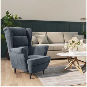vidaXL Fauteuil Donkergrijs Fluweel - Armchair vidaXL Fauteuil Donkergrijs Fluweel - Armchair