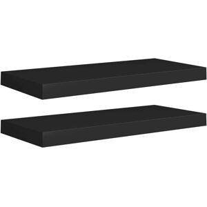 VidaXL Black Floating Wall Shelves - 60cm Display Rack VidaXL Black Floating Wall Shelves - 60cm Display Rack