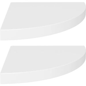 vidaXL 323917 Hylder Hvid MDF Metal Hjørneudstilling vidaXL 323917 Hylder Hvid MDF Metal Hjørneudstilling