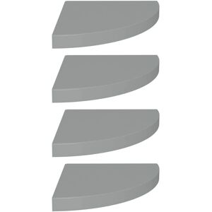 vidaXL Nova - Corner Shelves 4 pcs Grey MDF vidaXL Nova - Corner Shelves 4 pcs Grey MDF