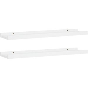 vidaXL Weiße MDF Regale - Wandmontierte Aufbewahrung vidaXL Weiße MDF Regale - Wandmontierte Aufbewahrung