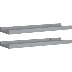 vidaXL MDF Graue Regale - Wandmontage vidaXL MDF Graue Regale - Wandmontage