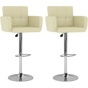 VidaXL 290631 Creme Verstellbarer Barhocker - Barhocker VidaXL 290631 Creme Verstellbarer Barhocker - Barhocker