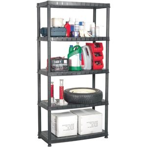 vidaXL Black 5-Tier Storage Shelf - Storage Shelf vidaXL Black 5-Tier Storage Shelf - Storage Shelf