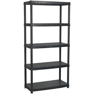 vidaXL Black 5-Tier Storage Shelf - Storage Shelf vidaXL Black 5-Tier Storage Shelf - Storage Shelf