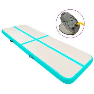 vidaXL Tapis de gymnastique gonflable avec pompe 400x100x15 cm PVC Vert - Tapis de gymnastique vidaXL Tapis de gymnastique gonflable avec pompe 400x100x15 cm PVC Vert - Tapis de gymnastique