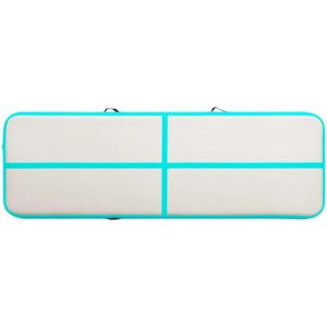 vidaXL Tapis de gymnastique gonflable avec pompe - PVC vert 400x100x20cm vidaXL Tapis de gymnastique gonflable avec pompe - PVC vert 400x100x20cm