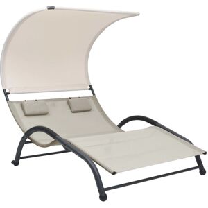 VidaXL Doppel-Liegestuhl mit Kissen - UV-Schutz VidaXL Doppel-Liegestuhl mit Kissen - UV-Schutz