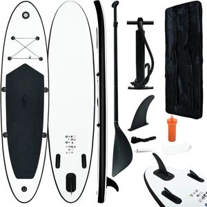 vidaXL Inflatable Paddle Board Set - Black and White SUP for Adults vidaXL Inflatable Paddle Board Set - Black and White SUP for Adults