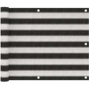 vidaXL Balcony Privacy Screen Anthracite White HDPE 75x300 cm vidaXL Balcony Privacy Screen Anthracite White HDPE 75x300 cm