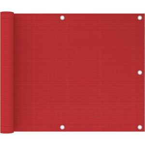 vidaXL Balcony Screen Red 75x300 cm HDPE - Balcony Screen vidaXL Balcony Screen Red 75x300 cm HDPE - Balcony Screen