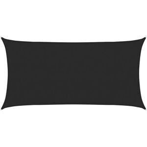 vidaXL Sunshade Sail Black 3x6 m HDPE UV Protect Canopy vidaXL Sunshade Sail Black 3x6 m HDPE UV Protect Canopy