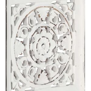 vidaXL Hand-Carved Wall Panel MDF 40x40x1.5 cm Brown and White - Wall Panel vidaXL Hand-Carved Wall Panel MDF 40x40x1.5 cm Brown and White - Wall Panel