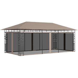 vidaXL Gazebo with Mosquito Net 6x3x2.73 m Taupe - Patio Canopy Shelter vidaXL Gazebo with Mosquito Net 6x3x2.73 m Taupe - Patio Canopy Shelter