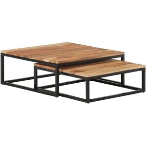 vidaXL 320391 Tavolino da caffè impilabile in legno di acacia vidaXL 320391 Tavolino da caffè impilabile in legno di acacia