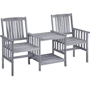 vidaXL Solid Acacia Wood Garden Chairs with Tea Table - Garden Furniture vidaXL Solid Acacia Wood Garden Chairs with Tea Table - Garden Furniture