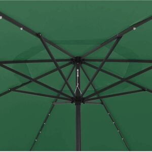 VidaXL Garden Umbrella with LED Lights 400cm Green VidaXL Garden Umbrella with LED Lights 400cm Green