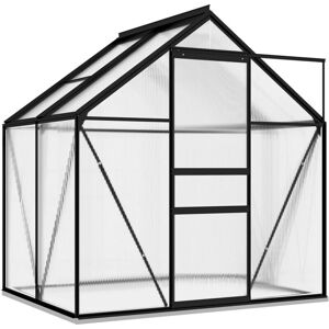 vidaXL Greenhouse Anthracite Aluminium Plant Grow Nursery House Protection - Greenhouse 2.47 m² vidaXL Greenhouse Anthracite Aluminium Plant Grow Nursery House Protection - Greenhouse 2.47 m²
